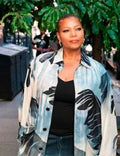 Queen Latifah The Equalizer S05 Palm Leaf Print Coat