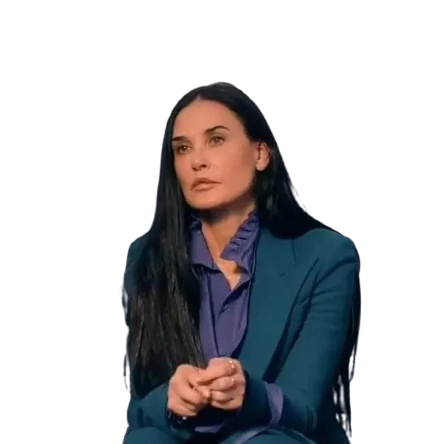 Demi Moore The Substance Blue Blazer