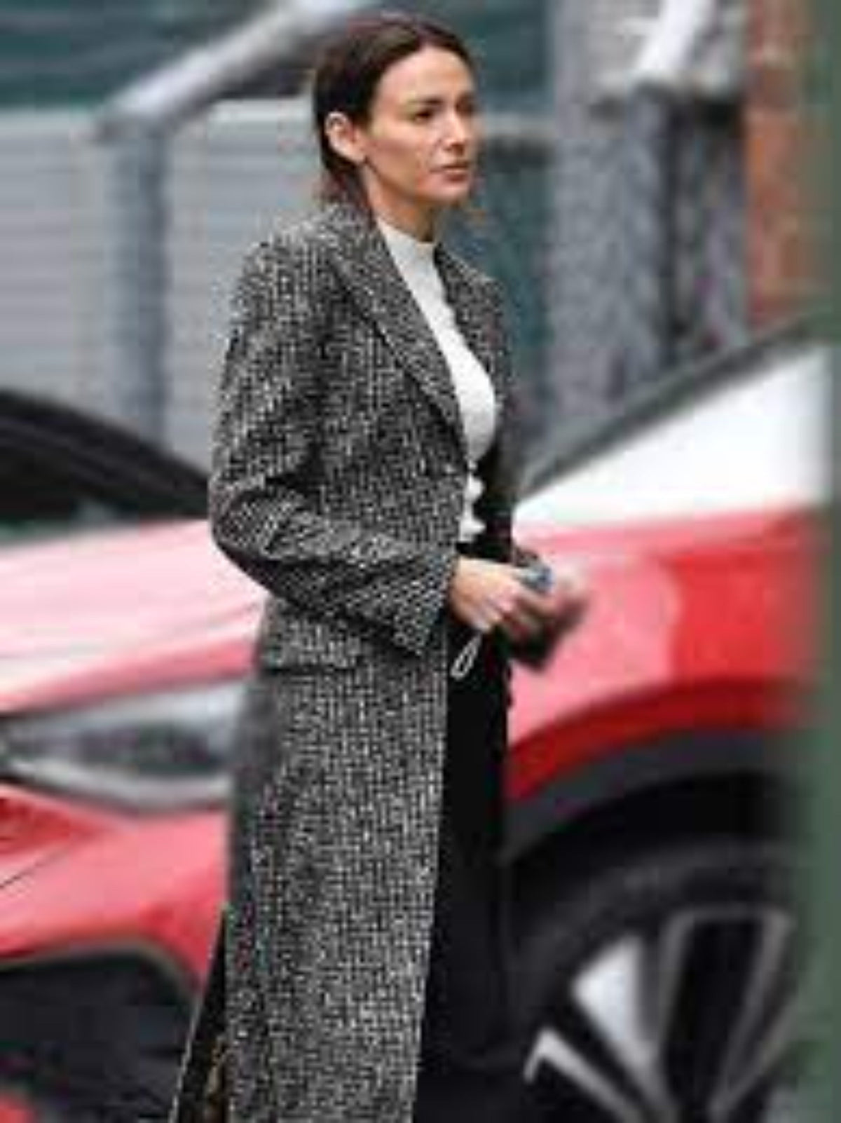 Fool Me Once 2023 Michelle Keegan Grey Trench Coat