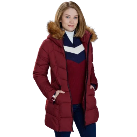 The Finnish Line Kim Matula Red Fur Hooded Jacket