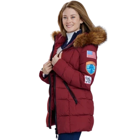 The Finnish Line Kim Matula Red Fur Hooded Jacket