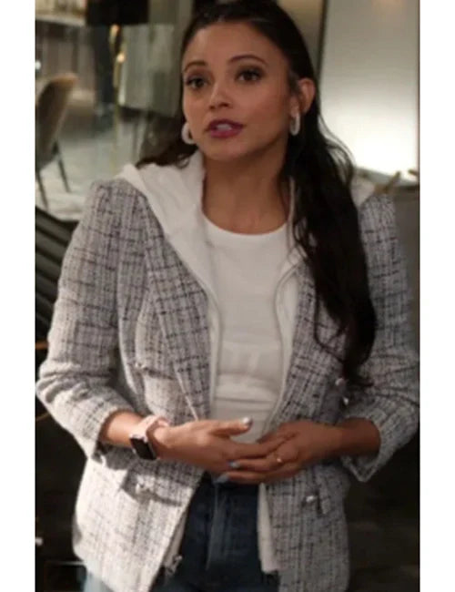 Gabrielle Walsh Found S02 Grey Plaid Blazer