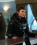 The Recruit Laura Haddock Black Puffer Jacket