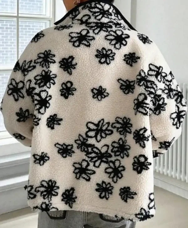 Love Is Blind S08 Floral Teddy Sherpa Jacket