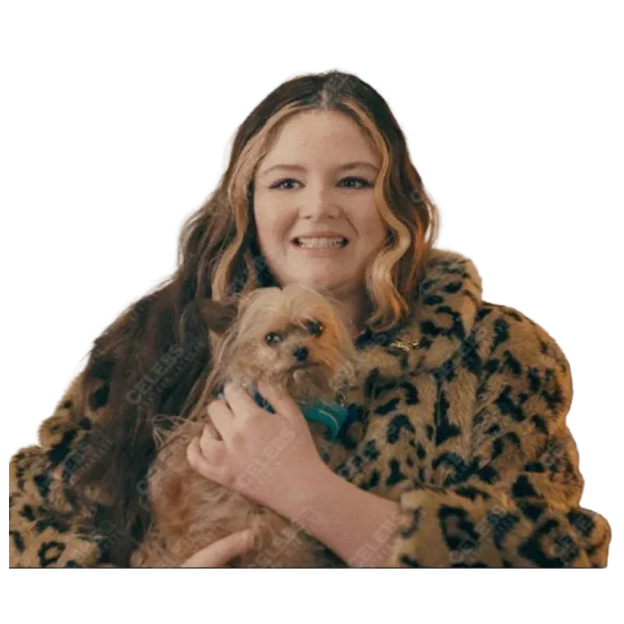 Megan Stalter Cora Bora Leapord Coat