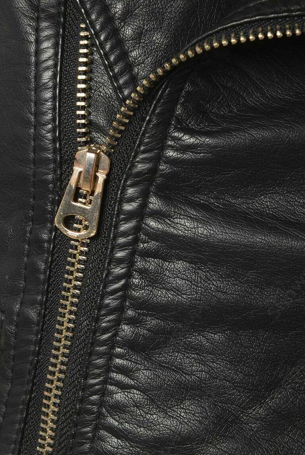 Women Biker Jacket, Black Leather Jacket