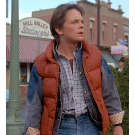 Back To The Future Tom Holland Puffer Orange Vest